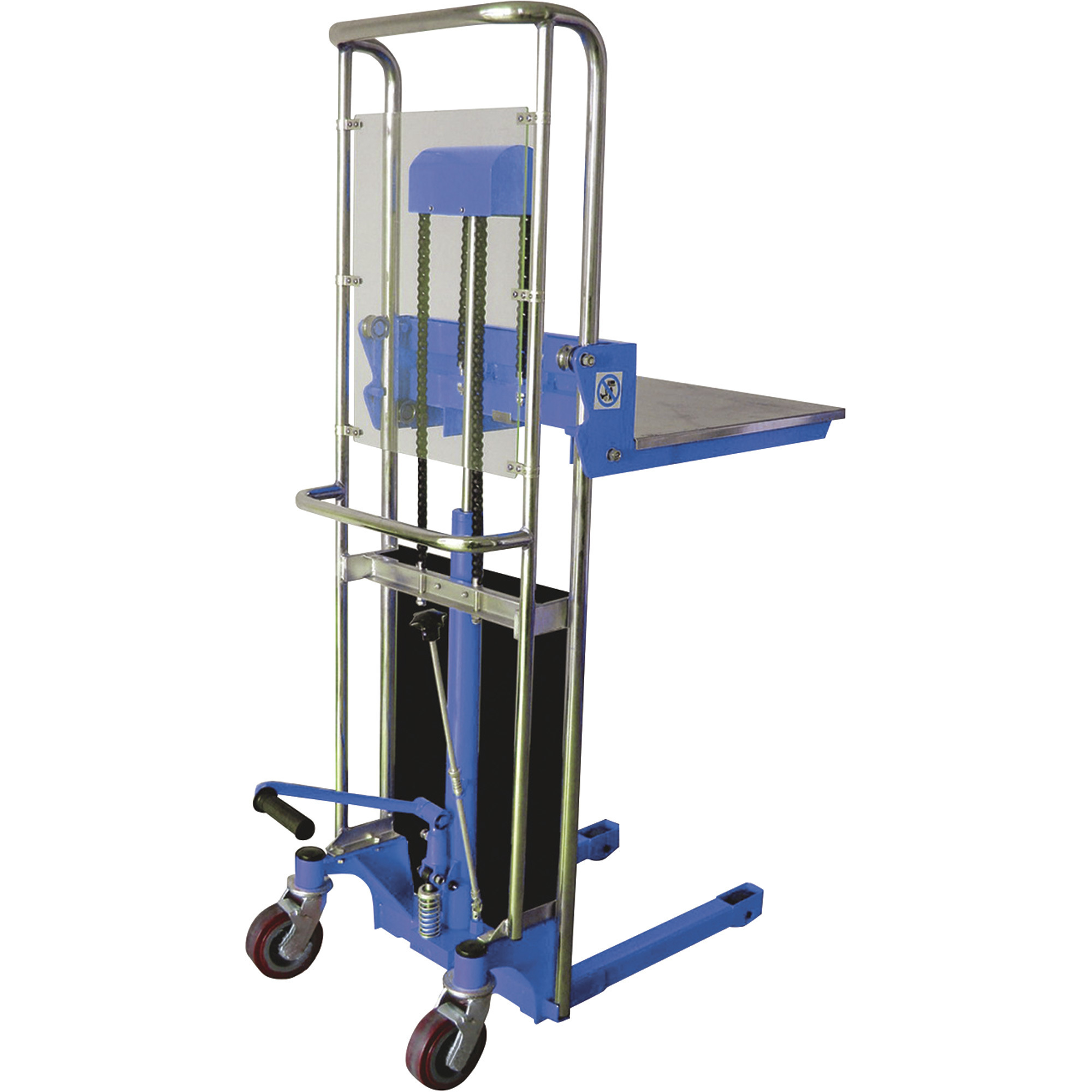 Vestil Hefti-Lift Hydraulic Lift/Positioner - 880-Lb. Capacity, Foot Pump, Chrome Platform, Model# HYD-5